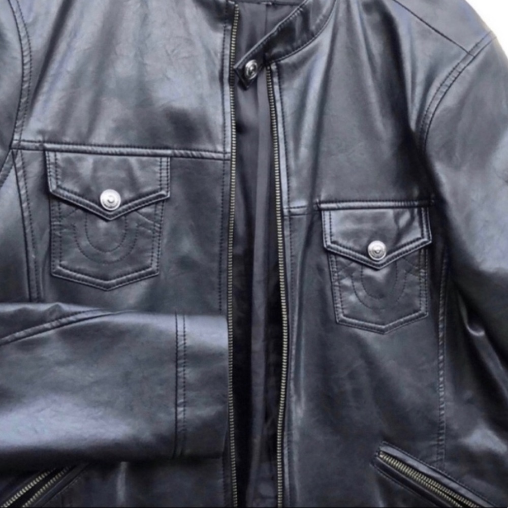 True religion leather jacket